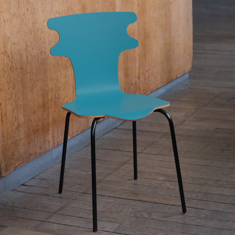 CHAISE LA COQUETTE, bleu turquoise