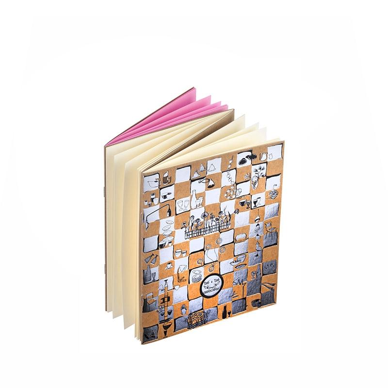 CAHIER ZIGZAGANT, argent & rose